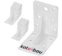 KOTARBAU® 25 Pièces Équerre De Fixation - Acier Galvanisé - 75 x 75 x 55 mm - Argent - Renfort d'angle Métal - Équerre de Fixation Renforcée - 90 Degrés