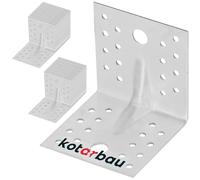 KOTARBAU® 25 Pièces Équerre De Fixation - Acier Galvanisé - 80 x 80 x 80 mm - Argent - Renfort d'angle Métal - Équerre de Fixation Renforcée - 90 Degrés