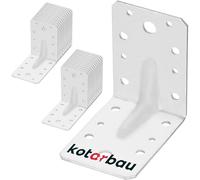 KOTARBAU® 25 Pièces Équerre De Fixation - Acier Galvanisé - 90 x 90 x 65 mm - Argent - Renfort d'angle Métal - Équerre de Fixation Renforcée - 90 Degrés