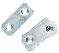 KOTARBAU® 25 plaques perforées, 40 x 16 mm, connecteur plat en acier inoxydable, support de fixation, platine en acier pour joindre des pièces ou réparer des meubles, plaque de montage, 25 unités