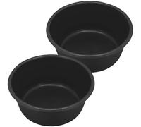 KOTARBAU® 2x 14L Bol De Construction | Bac De Construction ⌀ 400mm | Récipient De Mélange PVC Noir | Grande Bassine Plastique XXL | Seau Maçon | Bac À Mortier | Seau De Maçon | Bassine Plastique Ronde