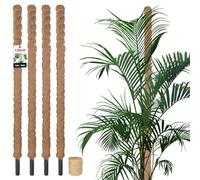 KOTARBAU® 3 pcs Tuteur Plante - Tuteur Coco - ⌀ 3.2 x 120 cm - Fibre de Coco - Tuteurs pour Monstera - Marron - pour Plantes Grimpantes