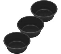 KOTARBAU® 3x 14L Bol De Construction | Bac De Construction ⌀ 400mm | Récipient De Mélange PVC Noir | Grande Bassine Plastique XXL | Seau Maçon | Bac À Mortier | Seau De Maçon | Bassine Plastique Ronde
