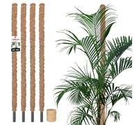 KOTARBAU® 4 pcs Tuteur Plante - Tuteur Coco - ⌀ 2.5 x 100 cm - Fibre de Coco - Tuteurs pour Monstera - Marron - pour Plantes Grimpantes