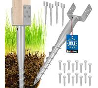 KOTARBAU 4 pcs. U Post Supports pour vissage 140x720mm en acier galvanisé Douille d'encastrement Douille de sol Support de poteau Boulon en U Cheville de terre Pieu de mise à la terre Cheville Poteau