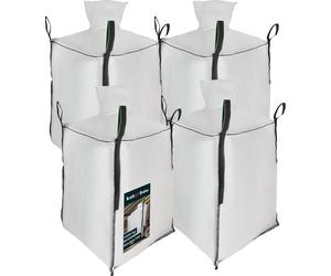 KOTARBAU® 4 sacs Big Bag 90x90x160cm Sacs à déchets de jardin Stabil Tablier et entonnoir 1000kg PP Sacs lourds à déchets de jardin Sacs de jardin Sacs à déchets Sacs à gravats Accessoires de jardin