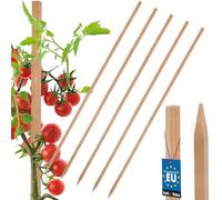 KOTARBAU® 5 Pièces Tuteur Tomate - Bois de Hêtre - 100 cm - Naturel - Tuteur Plante - Piquet de Jardin - Poteau Bois - Piquet Tomate - Support Plante Grimpante