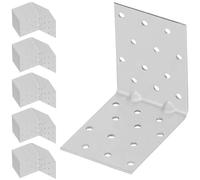 KOTARBAU® 50 Pièces Équerre De Fixation - Acier Galvanisé - 80 x 80 x 60 mm - Argent - Renfort d'angle Métal - Équerre de Fixation Renforcée - 90 Degrés