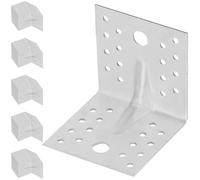 KOTARBAU® 50 Pièces Équerre De Fixation - Acier Galvanisé - 80 x 80 x 80 mm - Argent - Renfort d'angle Métal - Équerre de Fixation Renforcée - 90 Degrés