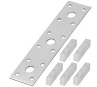 KOTARBAU® 50 x Connecteur Droit de 150 x 35 mm | Tôle perforée | Plaque Acier | Équerre Plate | Pattes de Fixation
