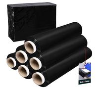 KOTARBAU® 6 x Film Etirable Déménagement | Film Plastique Emballage Noir 50 cm 2,5 kg