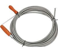 KOTARBAU Arbre de nettoyage de canalisations Ø 9 mm Fil d'acier à ressort galvanisé Canal flexible Spirale Tête de griffe Manivelle pour tous (20 m)