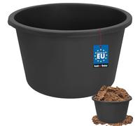 KOTARBAU® Auge de Maçon 40 L, Auge Plastique Ronde, Bac À Mortier ⌀ 50 cm | Bac Maconnerie, Seau Chantier, Bac Pour Jardin, Robuste Et Facile À entretenir, Noir