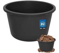 KOTARBAU® Auge de Maçon 65 L, Auge Plastique Ronde, Bac À Mortier ⌀ 60 cm | Bac Maconnerie, Seau Chantier, Bac Pour Jardin, Robuste Et Facile À entretenir, Noir