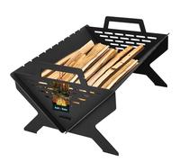KOTARBAU® Bac à feu Camping Pliable Gril pliable Outdoor Foyer de jardin 50 cm x 35 cm Tôle d'acier couleur résistante à la chaleur Bac à feu Pliable Foyer