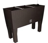 KOTARBAU® Bac à fleurs 60x25x25cm avec pieds et insert d'arrosage Umbra Rattan Imitation