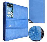 KOTARBAU® Bâche de Protection Extérieur Polyéthylène 15 x 20 m Bleu 75 g/m² Bâche Anti UV Bache Remorque Bache Impermeable Exterieu