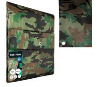 KOTARBAU® Bâche de Protection Extérieur 4 x 5 m, Camouflage, 90 g/m² | Polyéthylène, Bâche Anti UV, Bache Remorque, Bache Impermeable Exterieu