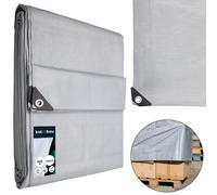 KOTARBAU® Bâche de Protection Extérieur Polyéthylène 6 x 8 m Argenté 200 g/m² Bâche Anti UV Bache Remorque Bache Impermeable Exterieu