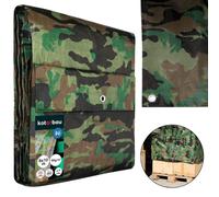 KOTARBAU® Bâche de Protection Extérieur Polyéthylène 8 x 10 m Camouflage 80 g/m² Bâche Anti UV Bache Remorque Bache Impermeable Exterieu