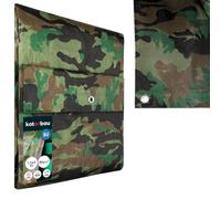 KOTARBAU® Bâche de Protection Extérieur - Polyéthylène - 1,5 x 3 m - Camouflage - 80 g/m² - Bâche avec œillets - Anti UV - Toile de Protection - Couverture Impermeable Exterieu