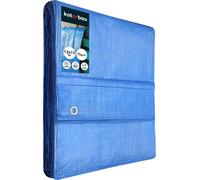 KOTARBAU® Bâche de Protection Extérieur Polyéthylène 12 x 15 m Bleu 75 g/m² Bâche Anti UV Bache Remorque Bache Impermeable Exterieu
