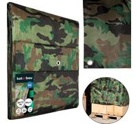 KOTARBAU® Bâche de Protection Extérieur Polyéthylène 6 x 12 m Camouflage 80 g/m² Bâche Anti UV Bache Remorque Bache Impermeable Exterieu