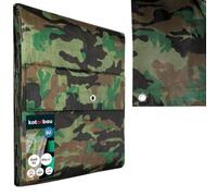 KOTARBAU® Bâche de Protection Extérieur - Polyéthylène - 6 x 6 m - Camouflage - 80 g/m² - Bâche avec œillets - Anti UV - Toile de Protection - Couverture Impermeable Exterieu