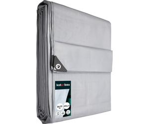 KOTARBAU® Bâche en tissu 8x10 m argent 200g/m2 Bâche de couverture Œillets renforcés Bâche de protection Bâche de construction Cordon étanche Résistant à la déchirure Bâche industrielle Toutes conditi