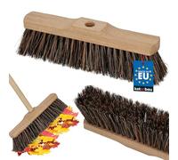 KOTARBAU® Balai Brosse - 27 cm - Marron - Balai Cantonnier - Bois de Hêtre Pet Coco - sans Manche - pour Intérieur Extérieur - Brosse pour Terrasse