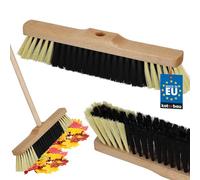 KOTARBAU® Balai Brosse - sans Manche - 35 cm - Marron - Balai Cantonnier - Brosse pour Terrasse Poils Durs - Bois de Hêtre & Nylon - Brun Noir Naturel