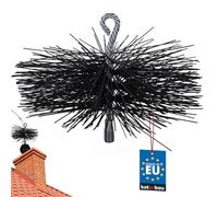 KOTARBAU® Balai de cheminée en Plastique 200 mm Plewa Céramique Acier Inoxydable Tube Brosse à suie Brosse de cheminée en Acier Inoxydable Nettoyeur de cheminée