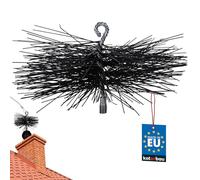 KOTARBAU® Balai de cheminée en Plastique 250 mm Plewa Céramique Acier Inoxydable Tube Brosse à suie Brosse de cheminée en Acier Inoxydable Nettoyeur de cheminée