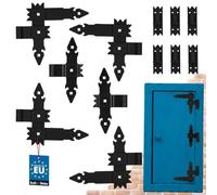 KOTARBAU® Bande d'angle 250 mm - Bande de chargement avec crampons + bande | Charnières de porte de jardin et volets de fenêtre, charnières de porte décoratives pour portes en bois, style rétro