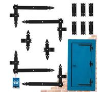KOTARBAU® Bande d'angle 600 mm - Bande de chargement avec crampons + bande | Charnières de porte de jardin et volets de fenêtre, charnières de porte décoratives pour portes en bois, style rétro