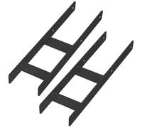 KOTARBAU® Base de poteau en H pour ancrage à encastrer, acier galvanisé noir, 150 mm, lot de 2