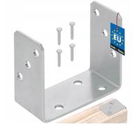 KOTARBAU® Base de Poteau U à Visser 120 mm Argent Galvanisé à Chaud La Solution Excellente pour Relier Différents Éléments
