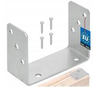 KOTARBAU® Base de Poteau U à Visser 140 mm Argent Galvanisé à Chaud La Solution Excellente pour Relier Différents Éléments