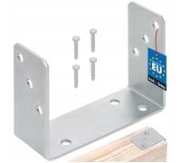 KOTARBAU® Base de Poteau U à Visser 150 mm Argent Galvanisé à Chaud La Solution Excellente pour Relier Différents Éléments