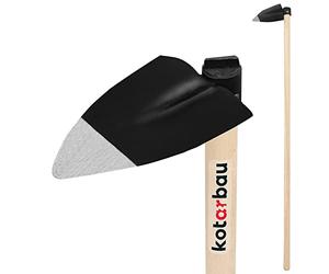 KOTARBAU® Binette 138 x 110 mm Cœur Houe en Acier avec Manche en Bois 110 cm Accessoire de Jardin Outil de Jardinage Accessoires de Plantation