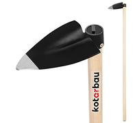 KOTARBAU® Binette 157 x 130 mm Cœur Houe en Acier avec Manche en Bois 110 cm Accessoire de Jardin Outil de Jardinage Accessoires de Plantation