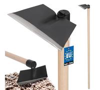 KOTARBAU® Binette 180 x 85 mm Trapézoïdale Houe en Acier avec Manche en Bois 110 cm Accessoire de Jardin Outil de Jardinage Accessoires de Plantation