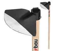 KOTARBAU® Binette 210 x 85 mm Semi-Circulaire Houe en Acier avec Manche en Bois 110 cm Accessoire de Jardin Outil de Jardinage Accessoires de Plantation