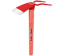 KOTARBAU® Binette courte 105 x 78 mm 2 dents 105 mm avec manche 34 cm Binette de jardin Binette de plantation Binette de désherbage Outil de jardinage pour transplanter désherber entretien du jardin