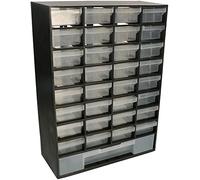 KOTARBAU® Boîte de rangement d'atelier avec 33 tiroirs 55S 2M Module Noir
