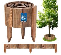 KOTARBAU® Bordure Jardin Exterieur Bois - 110 x 10 cm - Cloture Bois Jardin - Brun - Palissade Flexible - Décoration