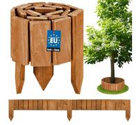 KOTARBAU® Bordure Jardin Exterieur Bois - 110 x 10 cm - Cloture Bois Jardin - Chêne - Palissade Flexible - Décoration