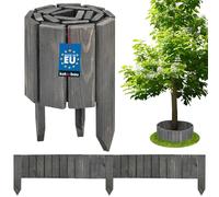 KOTARBAU® Bordure Jardin Exterieur Bois - 110 x 15 cm - Cloture Bois Jardin - Anthracite - Palissade Flexible - Décoration