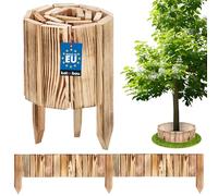KOTARBAU® Bordure Jardin Exterieur Bois - 110 x 15 cm - Cloture Bois Jardin - Palissade Flexible - Décoration