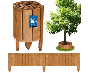 KOTARBAU® Bordure Jardin Exterieur Bois - 110 x 20 cm - Cloture Bois Jardin - Chêne - Palissade Flexible - Décoration